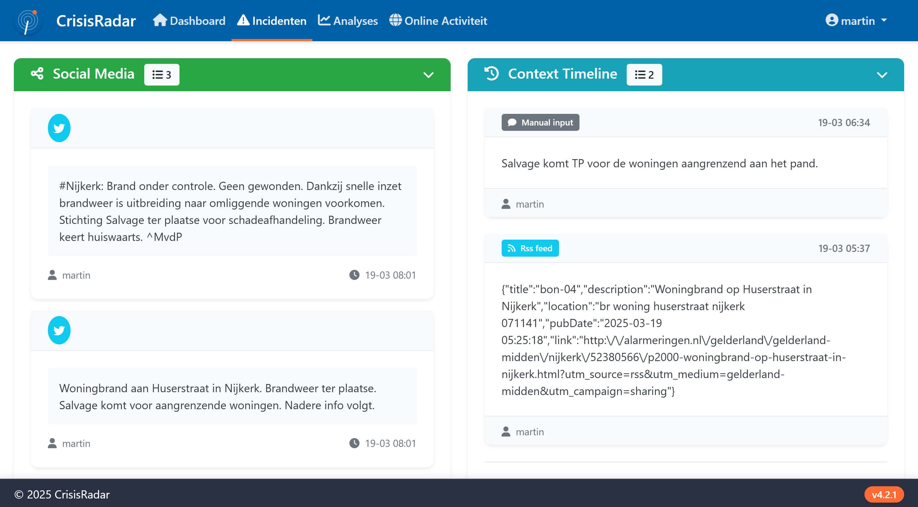 CrisisRadar krīzes panelis